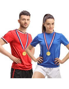 Medallas de Fútbol Juvale 12 Piezas Doradas 5.08 cm 2