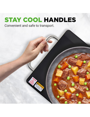 Bandeja Calentadora Eléctrica Nutrichef 36.8x21.8cm Vidrio Templado