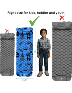 Colchón Inflable KidzAdventure 1.65m con Bomba y Almohada 2