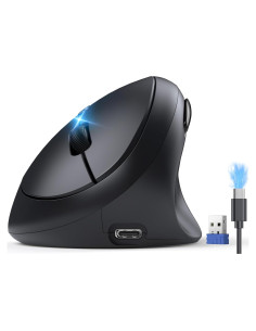 Ratón Ergonómico TECKNET Vertical Inalámbrico 4800 DPI Negro