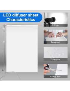 Rollo de Gel Difusor de Luz Selens 18m x 1.2m para Fotografía 2