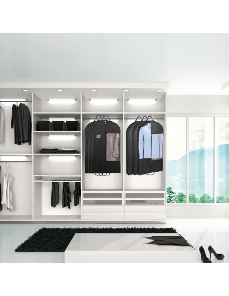 Bolsas de Ropa Colgantes Stykontin 3 Piezas 110 cm Negro