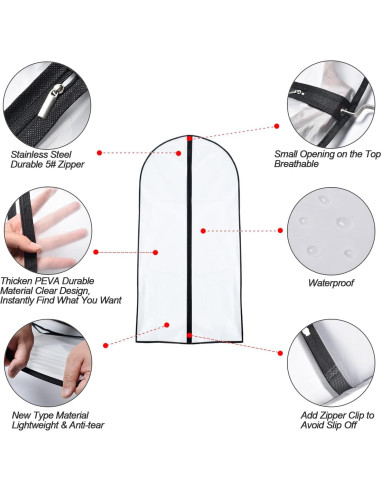 Bolsas de Ropa UOUEHRA 61x102 cm Juego de 6 Plegables