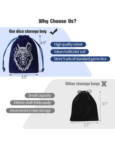 Juego de Dados Poliedricos Grajar 35 Piezas con 5 Bolsas