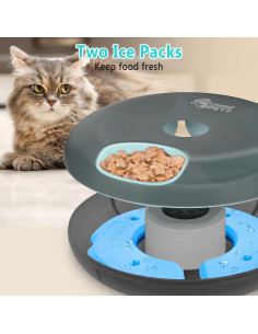 Alimentador Automático para Gatos Ownpets 6 Comidas Programables 2