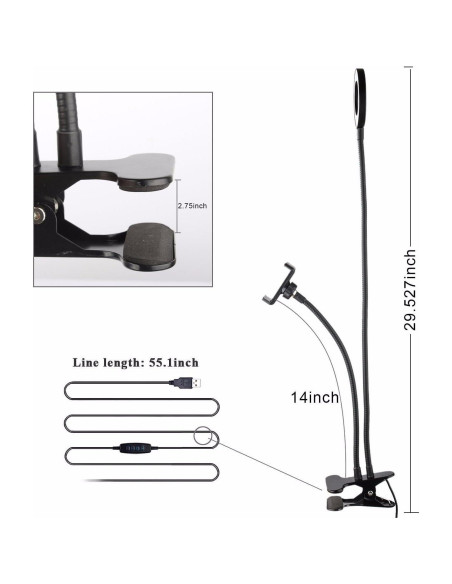 Anillo de Luz LED Sokani con Soporte para Teléfono Móvil