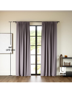 Cortinas Blackout Umbra Twilight 132x213 cm, Set de 2, Carbón 2