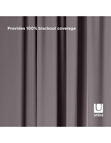 Cortinas Blackout Umbra Twilight 132x213 cm, Set de 2, Carbón