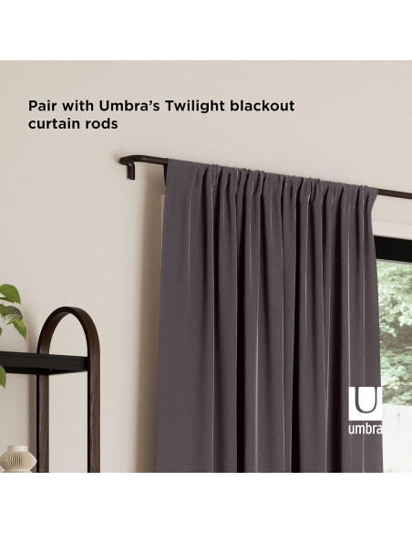 Cortinas Blackout Umbra Twilight 132x213 cm, Set de 2, Carbón