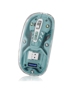 Ratón Inalámbrico Uiosmuph Tri-Mode Recargable USB C Verde