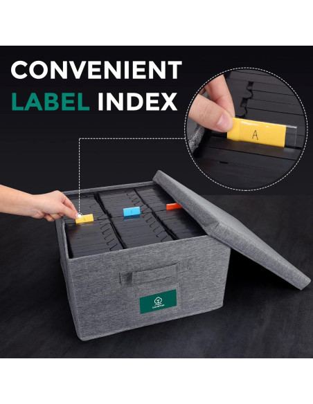 Caja de Almacenamiento VHS TWAVETREE Gris 42 Cintas 36.6x34x20.8 cm