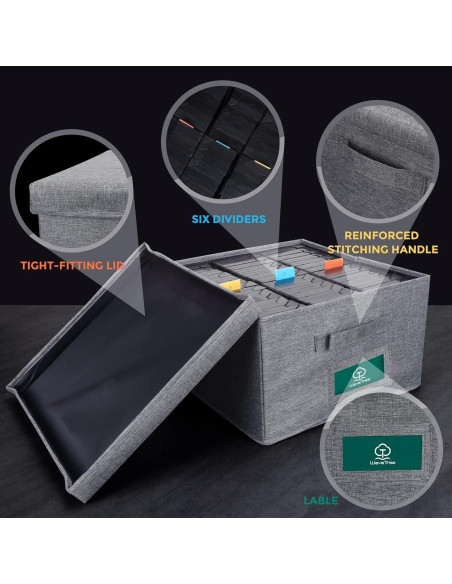 Caja de Almacenamiento VHS TWAVETREE Gris 42 Cintas 36.6x34x20.8 cm