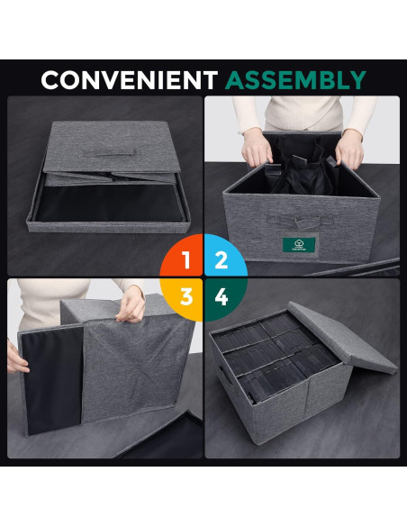 Caja de Almacenamiento VHS TWAVETREE Gris 42 Cintas 36.6x34x20.8 cm