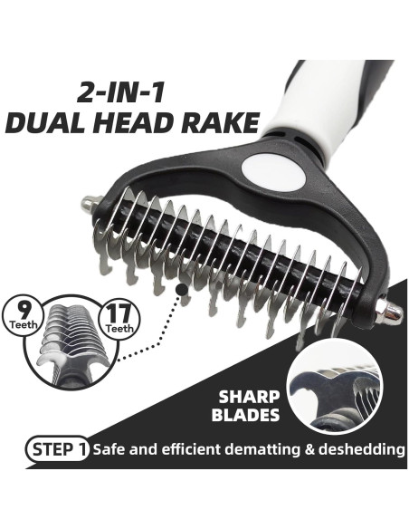 Kit de Cepillos para Aseo de Mascotas KUEIOX 7 PZS Negro Kit de Cepillos para Aseo de Mascotas KUEIOX 7 PZS Negro