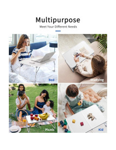 Mesa Plegable para Laptop SUVANE Gris, Soporte Portátil 39x59 cm 2