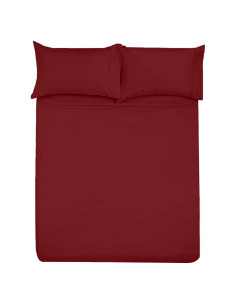Juego de Sábanas Ajustadas SlumberWell Microfibra Burdeos 4 Piezas