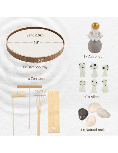 Kit Jardín Zen de Escritorio FOLKOR LIFE - Espacio Exterior