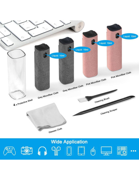 Kit Limpiador de Pantallas 4 Piezas walrfid - Spray y Paño Kit Limpiador de Pantallas 4 Piezas walrfid - Spray y Paño