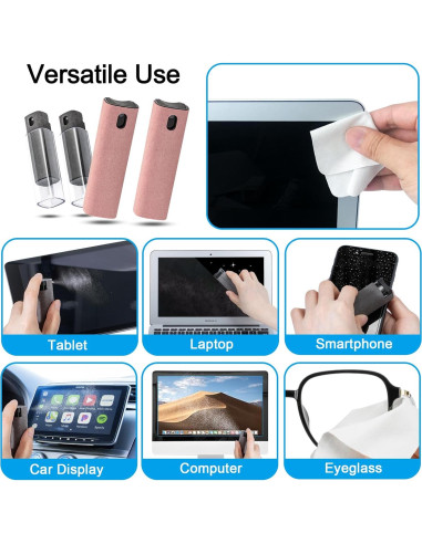 Kit Limpiador de Pantallas 4 Piezas walrfid - Spray y Paño