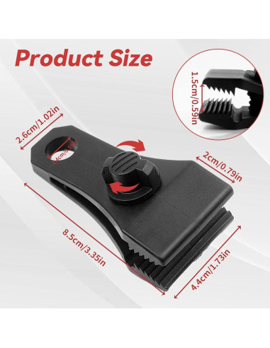 Clips de Lona Grande CLIO - 6 Pcs Alta Resistencia Nylon