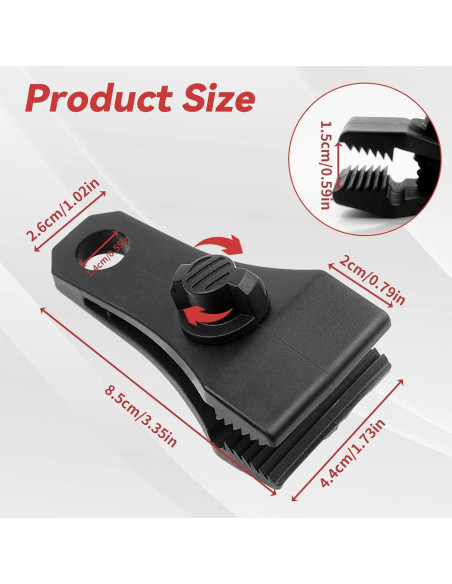 Clips de Lona Grande CLIO - 6 Pcs Alta Resistencia Nylon