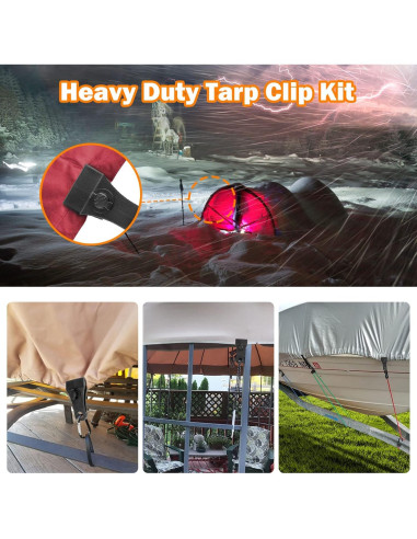 Clips de Lona Grande CLIO - 6 Pcs Alta Resistencia Nylon