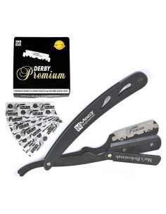 Maquinilla de Afeitar Recta Macs Profesional con 100 Cuchillas