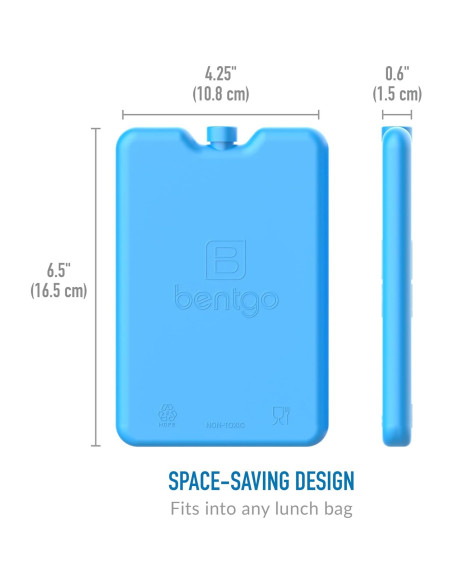 Paquete de 4 Paquetes de Hielo Ultra Delgados Bentgo Azul