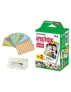 Películas Instantáneas Fujifilm Mini 20 Unidades + Stickers