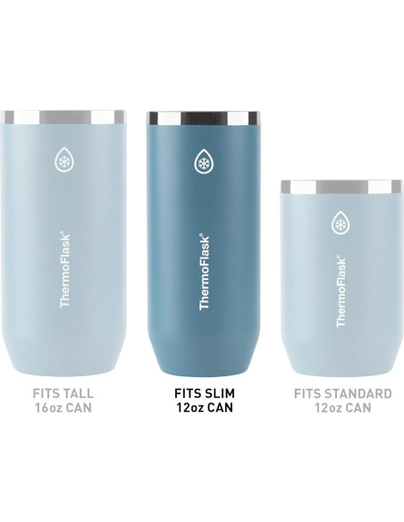 Enfriador de Latas Slim ThermoFlask Acero Inoxidable 355 ml Azul