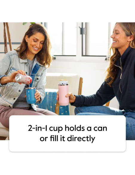 Enfriador de Latas Slim ThermoFlask Acero Inoxidable 355 ml Azul