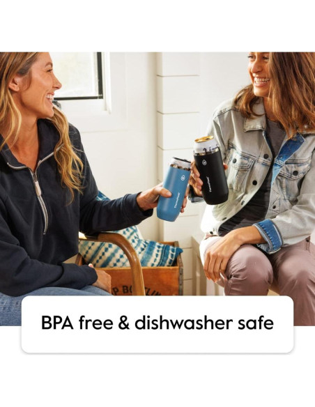 Enfriador de Latas Slim ThermoFlask Acero Inoxidable 355 ml Azul