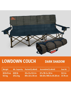 Sofá de Camping Kelty Lowdown para 3 Personas - Resistente y Plegable 2