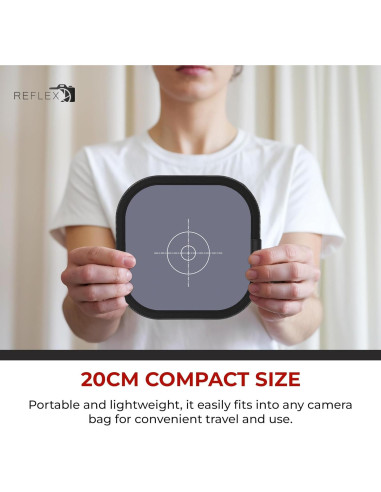 Tarjeta de Balance de Blancos Doblada 20cm Cámara Reflex