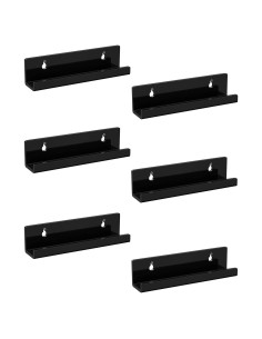 Estantería Flotante Sooyee 6 Pack 7 Pulgadas Negra para Niños