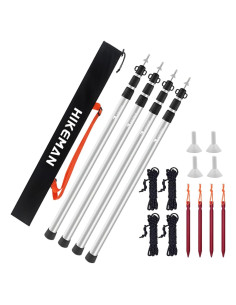 Poste de Camping Ajustable HIKEMAN Aluminio 90-230cm 4 Piezas