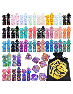 Conjunto de Dados RPG 210 Piezas Amiven con Bolsa de Cuerda