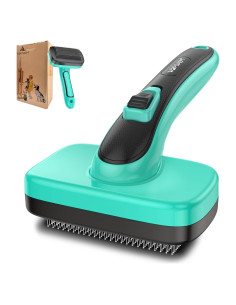 Cepillo Autolimpiante para Mascotas Aliba Plus Verde Aqua