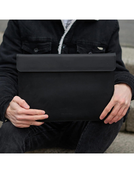 Funda de Cuero Negro para MacBook Air/Pro 13" INCARNE Funda de Cuero Negro para MacBook Air/Pro 13" INCARNE
