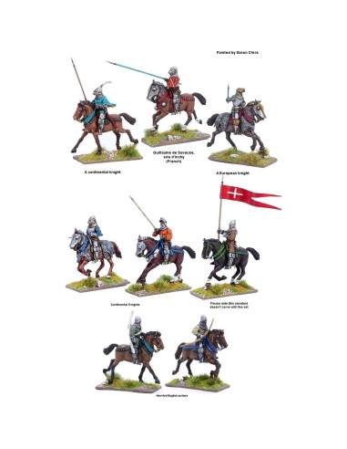 Caballeros Montados de Agincourt Perry Miniatures 28mm - 12 Figuras