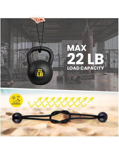 100 Cuerdas Bungee Negras 4" Wowangce Alta Resistencia