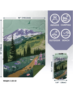 Manta de Camping KawaGebo Kamp Puffy 198x142 cm Verde Aden 2