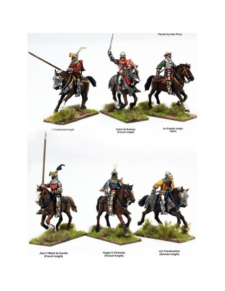 Caballeros Montados de Agincourt Perry Miniatures 28mm - 12 Figuras