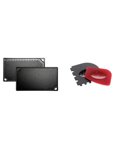 Parrilla Plancha Reversible Lodge LDP3 24.1x42.5cm + Raspadores