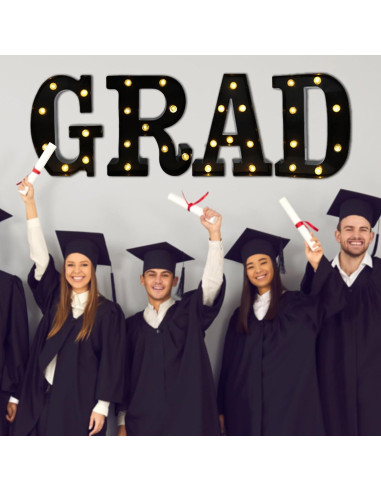 Letras Iluminadas LED Hirbisnis Negras para Decoración de Fiesta