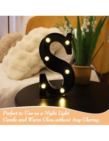 Letras Iluminadas LED Hirbisnis Negras para Decoración de Fiesta