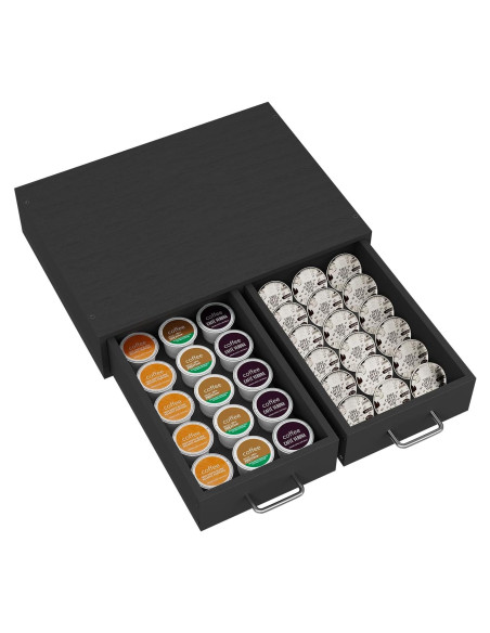 Organizador de Cajón para K Cups Simple Trending Negro 30 Cápsulas