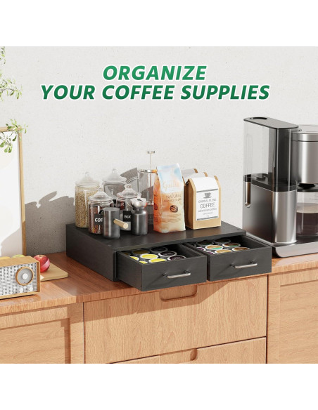 Organizador de Cajón para K Cups Simple Trending Negro 30 Cápsulas