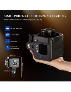 Luz de Video Bi-Color GVM 80W con Montura Bowens 2700-7500K 2