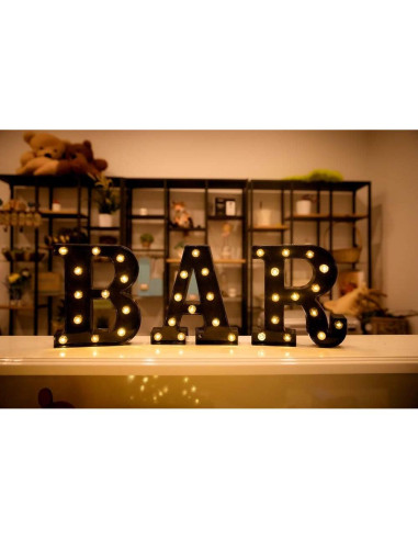 Luz LED Letras Foaky S 22 cm para Decoración de Eventos